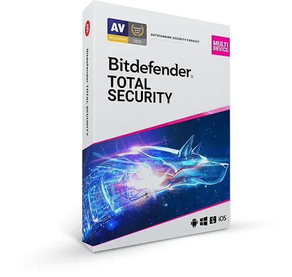 Software Antivirus Bitdefender Total Security hasta 5 dispositivos - 1 Año de servicios